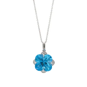 Alchemy Blue Topaz Diamond Necklace