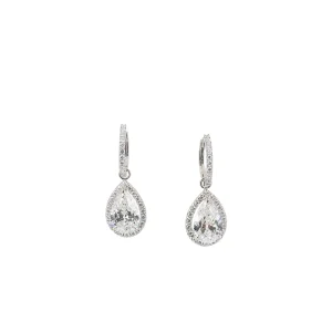 Alchemy Pear Halo Drop Earrings