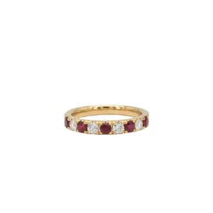 Alchemy Ruby and Diamond Yellow Gold Band