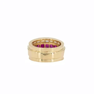 Alchemy Ruby and Diamond Wide Band