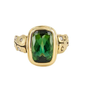 Alex Sepkus Seashell Green Tourmaline Ring