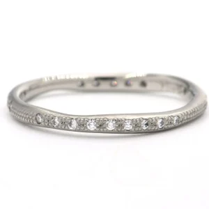 Anne Sportun 14k White Gold Wavy Stardust Band