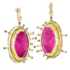 Audrius Krulis Watermelon Tourmaline Slice Earrings