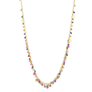 Barbara Heinrich Multi Color Sapphire Briolette Necklace