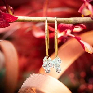 Barbara Heinrich Navette Emerald Briolette Earrings