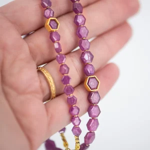 Barbara Heinrich Ruby Hexagon Necklace