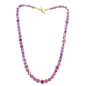 Barbara Heinrich Ruby Hexagon Necklace