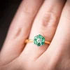 Alchemy Emerald Flower Gold Ring