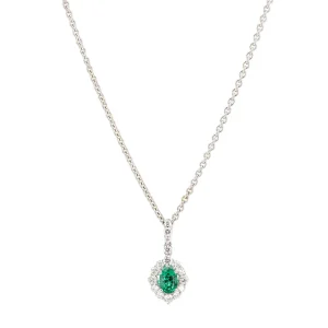 Alchemy Emerald Halo Necklace