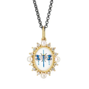 Erica Molinari Painted Dragonfly Pendant