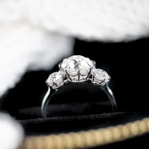 Erika Winters Margot Three Stone Moissanite Ring
