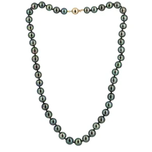 Alchemy Green Black Tahitian Pearl Necklace