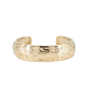 Alchemy Hand Carved Gold Cuff