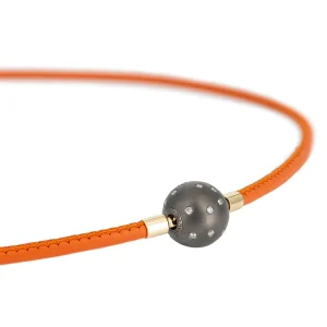 Jorg Heinz Jörg Heinz Leather Necklace Orange