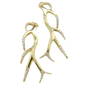K.Brunini K. Brunini Antler Diamond Earrings