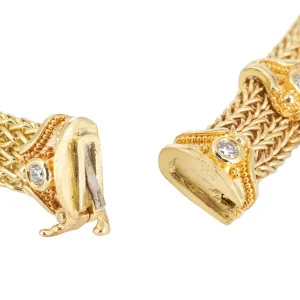 Kent Raible Diamond Woven Chain Bracelet