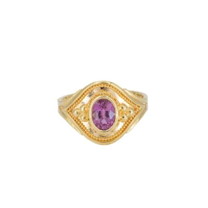 Kent Raible Oval Pink Sapphire Ring