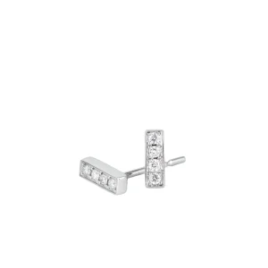 Kimberly Collins Diamond White Gold Stix Studs