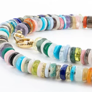 Lauren K Multi Rondelle Necklace