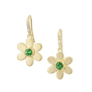 Lauren K Tsavorite Daisy Earrings