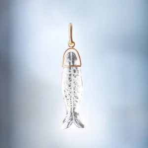 Loren Nicole Rock Crystal Fish Pendant
