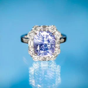 Alchemy Purple Sapphire Halo Ring