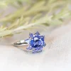 Alchemy Tanzanite Trillium Halo Ring