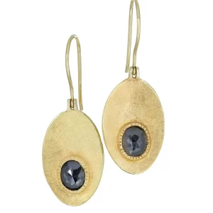 Todd Reed Fancy Black Diamond Earrings