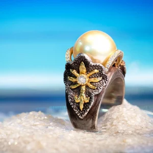 Victor Velyan Pearl and Diamond Ring