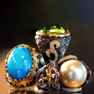 Victor Velyan Pearl and Diamond Ring