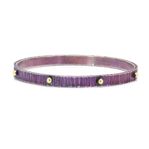 Zaffiro Etrusco Granulated Bangle Bracelet