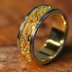 Zaffiro Gold Granulation Band