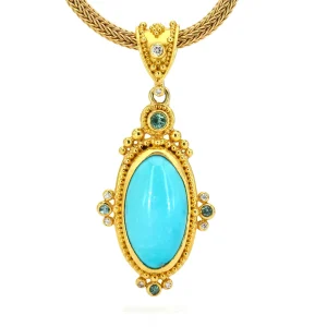 Zaffiro Sleeping Beauty Turquoise Pendant